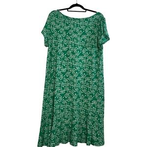 Rachel Zoe Green Floral Stretchy Dress Size 1X NEW